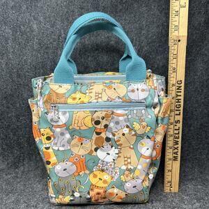 Insulated Lunch Bag Cute All Over Cat Print Tote Cooler Fun Pet Print